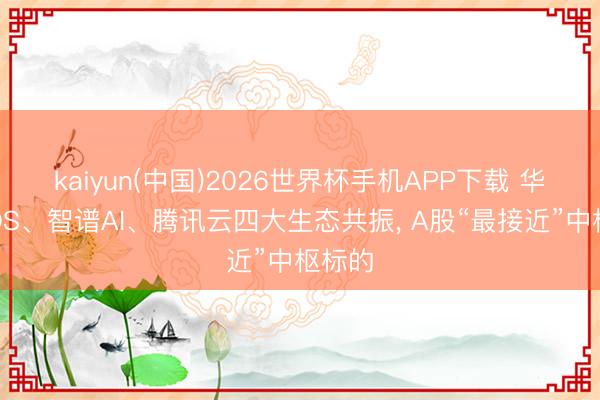 kaiyun(中国)2026世界杯手机APP下载 华为、DS、智谱AI、腾讯云四大生态共振， A股“最接近”中枢标的