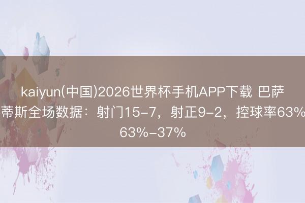 kaiyun(中国)2026世界杯手机APP下载 巴萨3-1贝蒂斯全场数据：射门15-7，射正9-2，<a href=